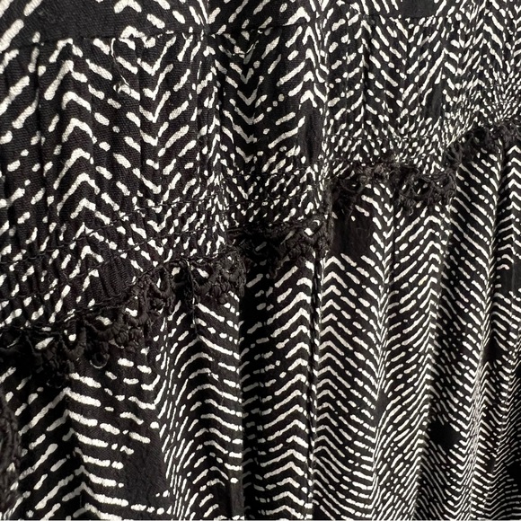 Maeve by Anthropologie Dress Galen Black White Large - Picture 5 of 7